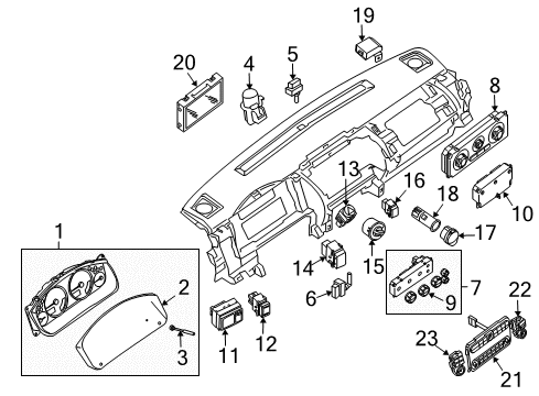 2009 Nissan Pathfinder Switches Switch Assy-Wiper Diagram for 25260-ZP51E