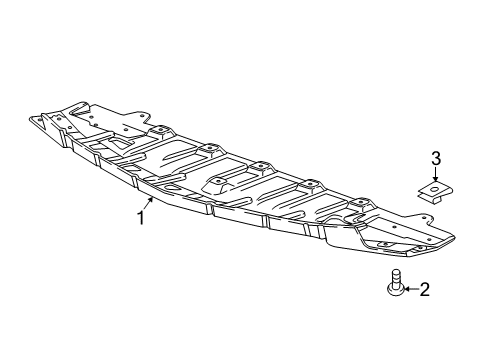 2019 Chevrolet Malibu Splash Shields Under Cover Diagram for 84412246