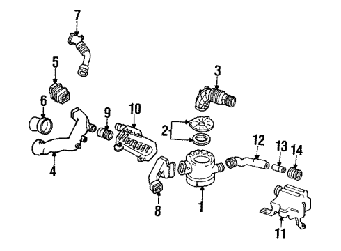 1990 Honda Prelude Air Intake Cover Assy., Air Cleaner Diagram for 17210-PK2-000