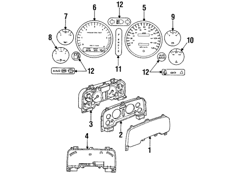 1994 Dodge Ram 2500 Instruments & Gauges SPEEDO-SPEEDOMETER Diagram for 4723723