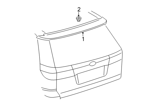 2012 Toyota Sienna Rear Spoiler Spoiler Diagram for 76871-08900