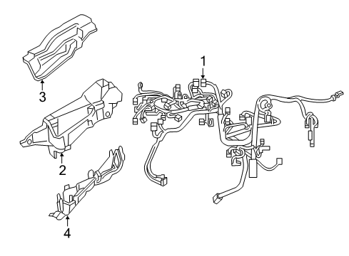 2012 Scion iQ Wiring Harness, Electrical Components Upper Cover Diagram for 82662-74130