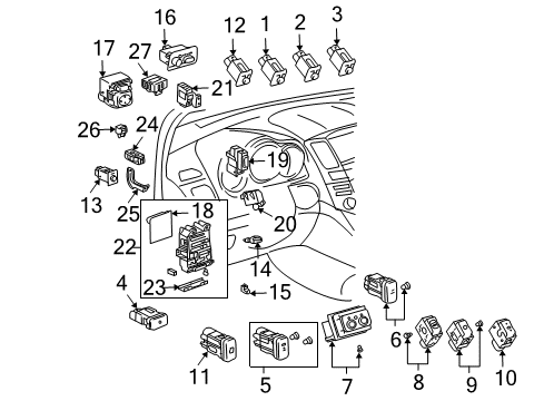 2006 Lexus RX330 Switches Control Switch Diagram for 84930-0E030