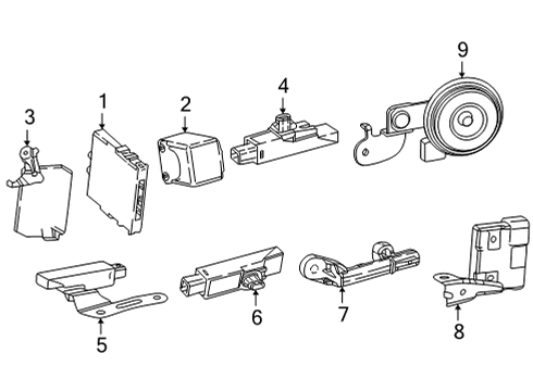 2019 Toyota Mirai Keyless Entry Components Computer Diagram for 89990-62011