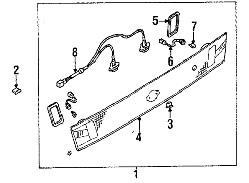 1997 Nissan Sentra Backup Lamps Lamp Assembly-Back Up Diagram for 26540-F4301