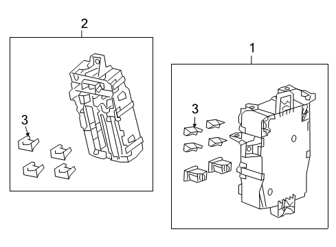2012 Honda Accord Electrical Components Box Assembly, Driver Fuse Diagram for 38200-TA0-A02