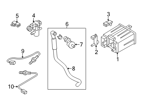 2015 Infiniti Q70 Emission Components EVAPORATOR Control System Pressure Sensor Diagram for 22365-4GB0A