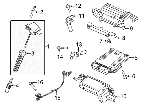 2018 Ford F-150 Ignition System Boot Diagram for JL3Z-12A402-A