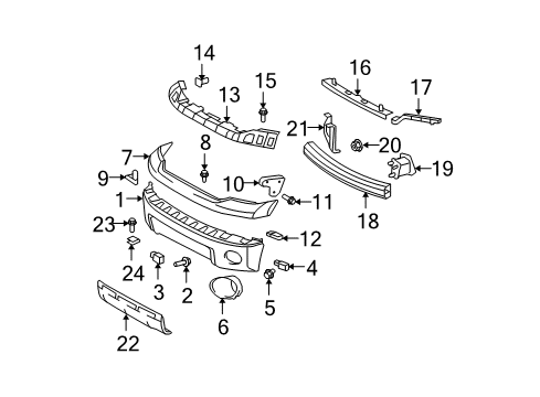 2011 Toyota Tundra Parking Aid Park Sensor Diagram for 89341-33180-C0