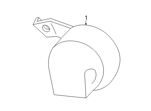  HORN ASM-SINGLE (LOW NOTE) Diagram for 84501947