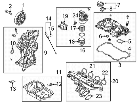 2022 Kia K5 Engine Parts Oil Level Gauge Rod Assembly Diagram for 266112M800