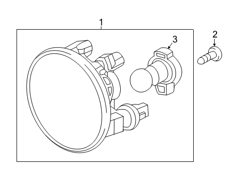 2020 Chevrolet Spark Bulbs Fog Lamp Assembly Diagram for 42548992