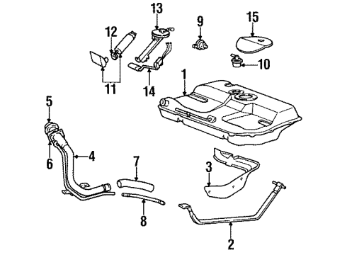 1997 Hyundai Accent Fuel Supply Valve Assembly-Check Diagram for 31190-22500