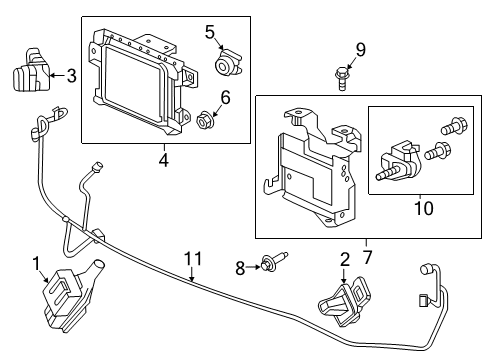 2016 Honda Pilot Automatic Temperature Controls Bracket Assy. Diagram for 36801-TG7-A01