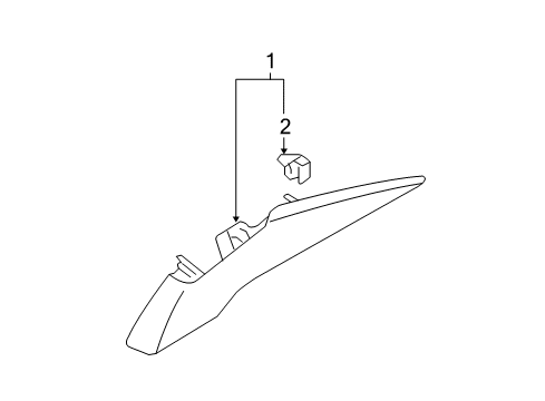 2012 Nissan Sentra Interior Trim - Quarter Panels FINISHER-Rear Pillar RH Diagram for 76934-ET00C