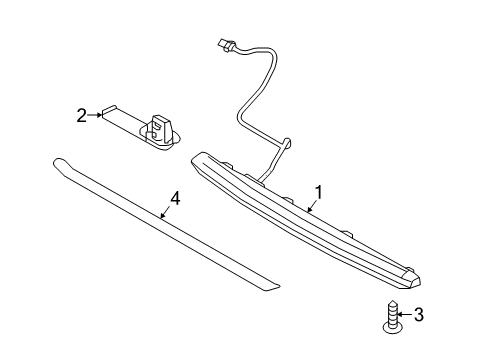 2021 Hyundai Ioniq High Mount Lamps Pad 1-Rear Spoiler Diagram for 87213-G2000