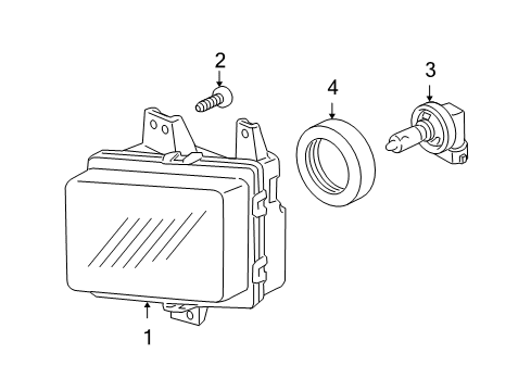 2009 Honda Ridgeline Bulbs Foglight Unit, Passenger Side Diagram for 33901-SJC-A01