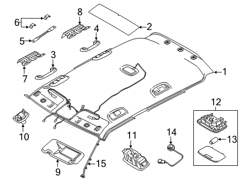 2020 Hyundai Venue Interior Trim - Roof Sun Visor Assembly, Left Diagram for 85210-K2010-MMH