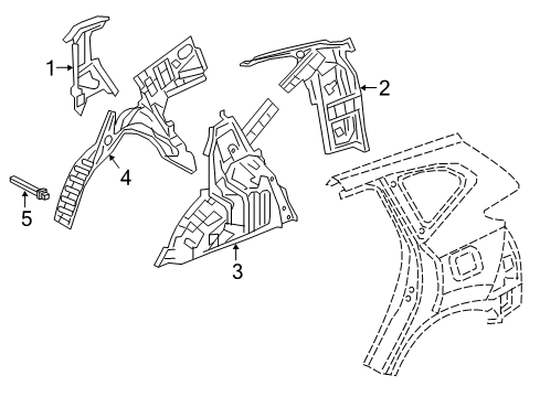 2020 Honda CR-V Inner Structure - Quarter Panel Separator, RR. Wheel Arch Diagram for 64323-TLA-A01