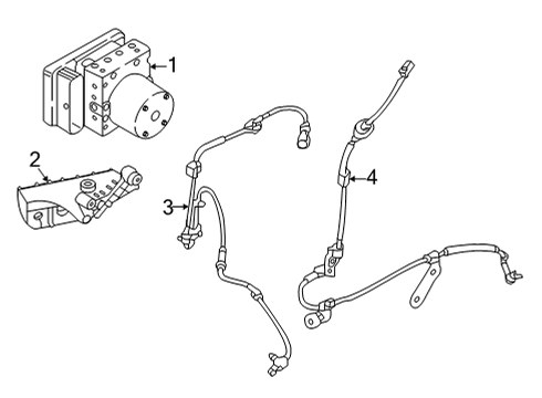 2022 Hyundai Santa Cruz ABS Components HYDRAULIC UNIT ASSY Diagram for 58910-K5000