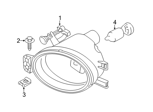 2015 BMW M235i xDrive Fog Lamps Body Nut Diagram for 07129901652