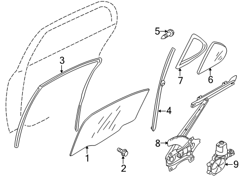 2013 Mitsubishi Lancer Front Door Bolt-HEXAGON FLANGE Head Diagram for MF140202