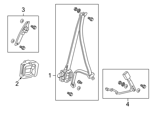 2010 Acura MDX Seat Belt Protector, Left Front Seat Belt Diagram for 81891-STX-A00