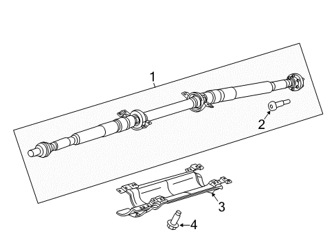 2017 Chrysler 200 Drive Shaft - Rear Rear Drive Shaft Diagram for 52123673AE