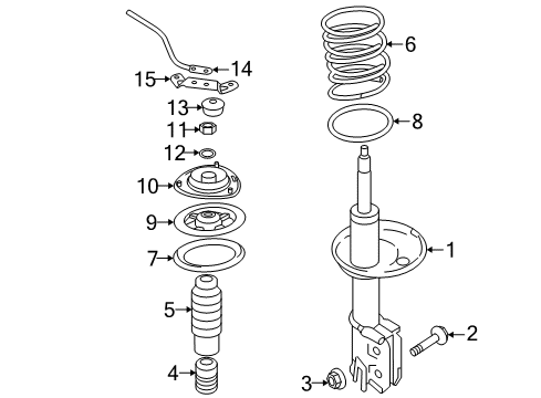 2006 Kia Sportage Struts & Components - Front Bracket-Strut Tower Diagram for 546832E000