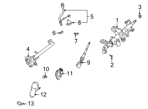 2002 Nissan Quest Gear Shift Control - AT Transmission Control Device Assembly Diagram for 34101-7B000