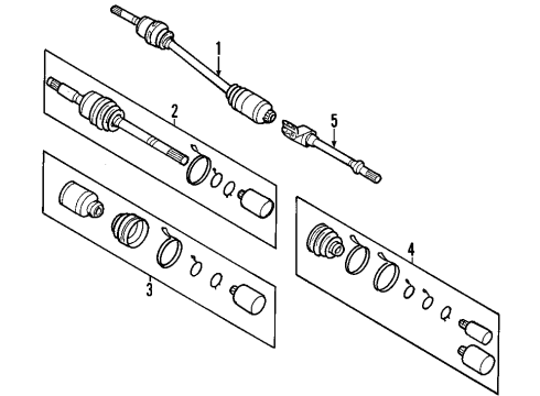 2009 Hyundai Santa Fe Front Axle Shafts & Joints, Drive Axles Shaft Assembly-Drive, LH Diagram for 49500-0W010