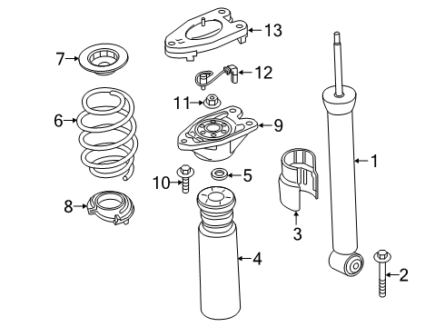 2019 BMW X2 Shocks & Components - Rear REAR COIL SPRING Diagram for 33536866765