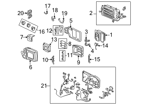 2004 Honda Insight Electrical Components Holder A, Chemical Condenser Diagram for 1B330-PHM-000