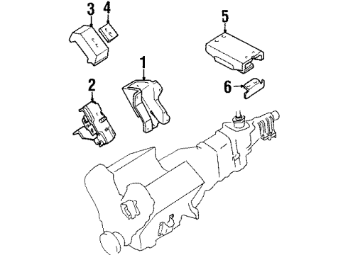1999 Isuzu Trooper Engine & Trans Mounting Plate, R. Engine Mounting Diagram for 8-97139-639-0