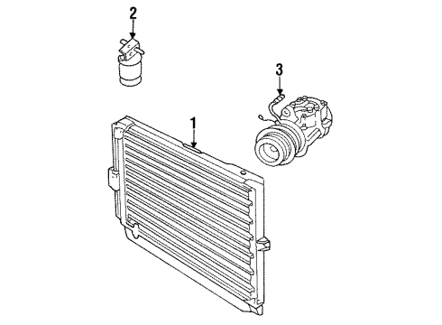 1987 Dodge Daytona A/C Condenser, Compressor & Lines -Assembly - A/C Discharge & LIQU Diagram for 4773360