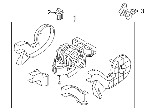 2017 BMW X6 Auxiliary Heater & A/C Blower Motor With Housing Diagram for 64119272650