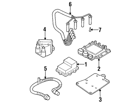 1997 Isuzu Hombre Ignition System Coil Assembly, Ignition Diagram for 8-10472-401-0