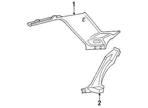 1990 Chevrolet Lumina Interior Trim - Quarter Panels PANEL, Lock Pillar Trim Diagram for 10223433