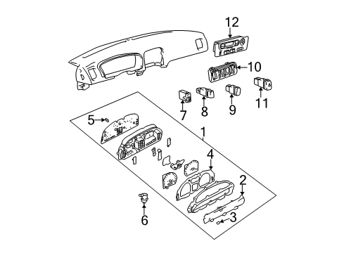 2003 Hyundai Sonata A/C & Heater Control Units Switch Assembly-Tcs Diagram for 93350-3C000