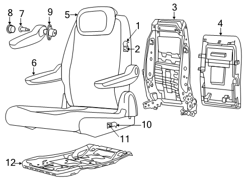 2016 Dodge Grand Caravan Second Row Seats Plug-ARMREST Diagram for 1HU68DX9AA