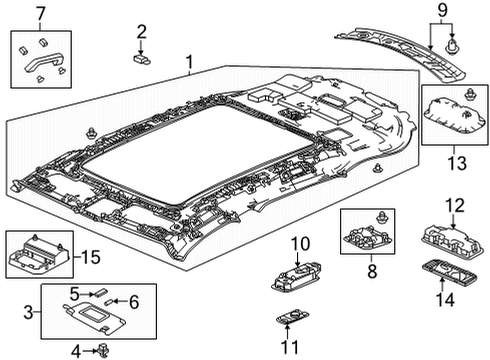 2022 Acura MDX Interior Trim - Roof MICROPHONE, ANC Diagram for 39210-TVA-A11