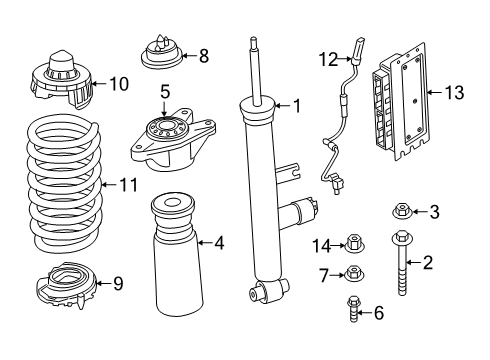 2020 BMW Z4 Shocks & Components - Rear CENTER PLATE Diagram for 33506877738