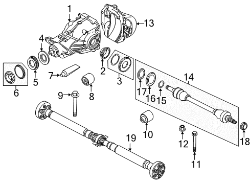 2012 BMW 528i xDrive Rear Axle Right Rear Axle Shaft Cv Drive Diagram for 33207630184