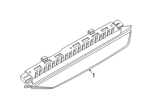 2015 BMW X6 High Mount Lamps Third Stoplamp Diagram for 63257375797