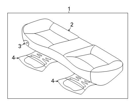 2014 Hyundai Elantra Heated Seats Cushion Assembly-Rear Seat Diagram for 89100-3X100-MSJ