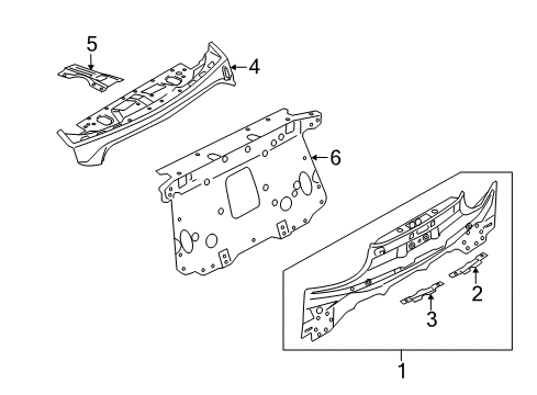 2020 Nissan GT-R Rear Body Support Assy-Rear Seat Back Diagram for 76731-JF00A