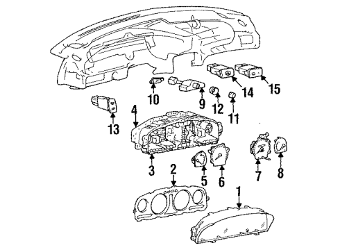1995 Hyundai Sonata Instruments & Gauges Switch Assembly-Rear Heated Diagram for 93710-34101