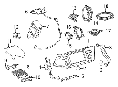 2016 Toyota Avalon Sound System Tuner Diagram for 86180-0E011