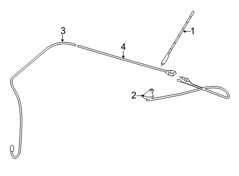 2012 Scion iQ Antenna & Radio Cable Diagram for 86101-74012