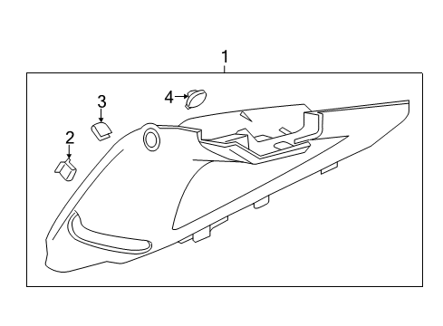 2015 Chevrolet Corvette Interior Trim - Quarter Panels Upper Quarter Trim Diagram for 23432691